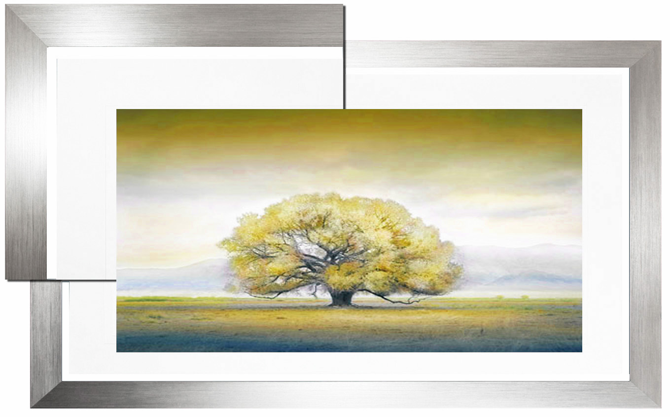 FP225 Wall décor art framed print landscape silver frame